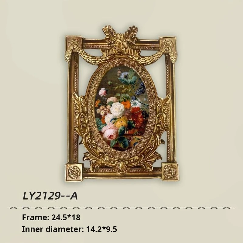 French classical photo frame pendulum relief palace  Photo frame Nightstand  Baroque photo frame