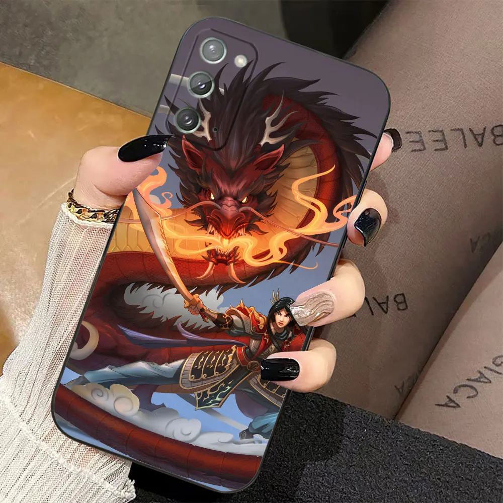 ديزني مولان موشو التنين قضية الهاتف لسامسونج غالاكسي ملاحظة 20 10 M23 M53 A70 A50 A30 A24 A13 A12 A07 A06 A05S A04 A03S #4