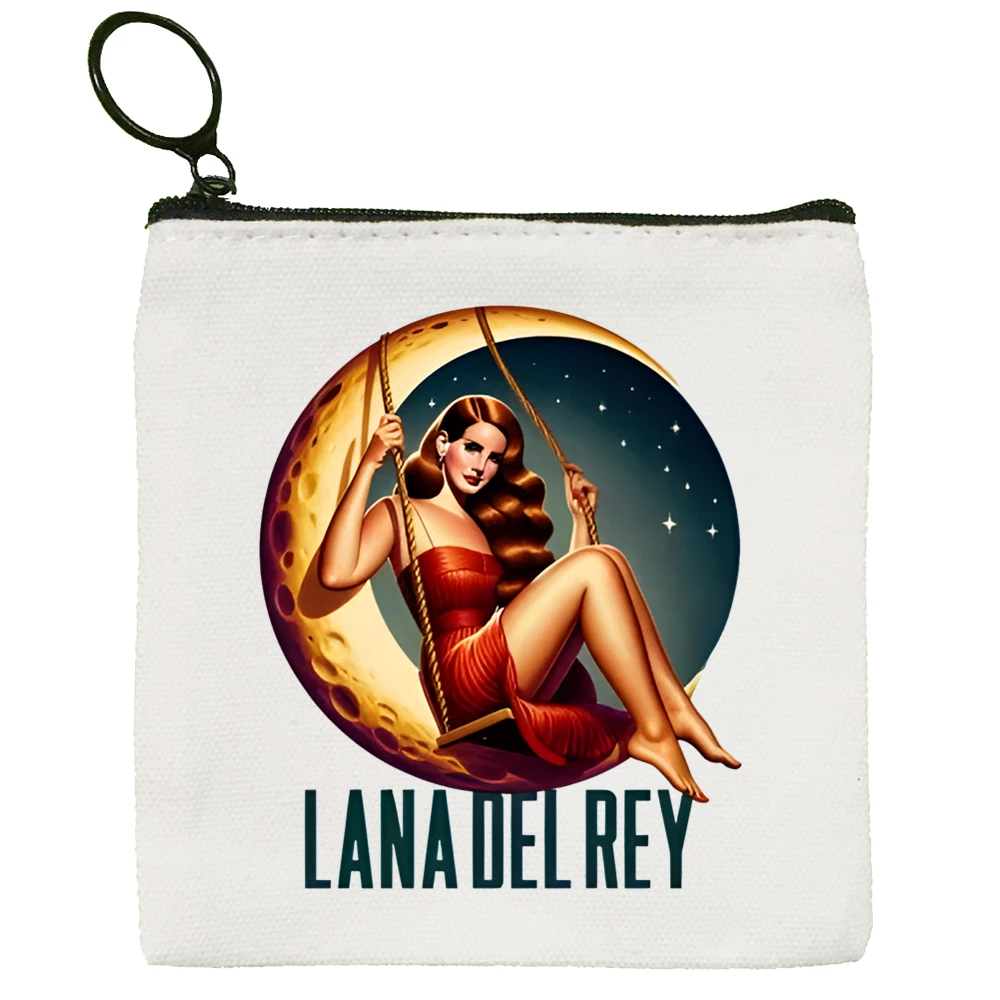 Lana Del Rey Coin Purse Female Fabric Small Purse Mini Clutch Bag Cute Canvas Key Case