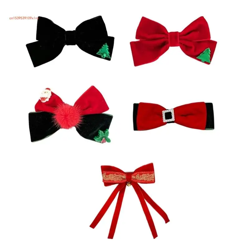 

Christmas Bows Hair Clip Accessories Hairpieces for Girls Festive Occasion