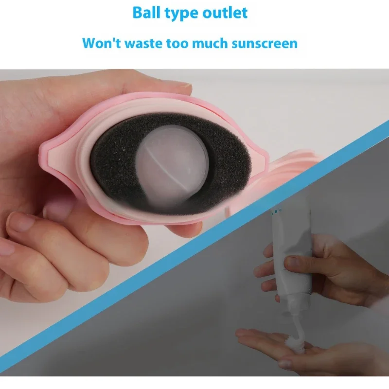 أداة توزيع أسطوانة السيليكون القابلة للفصل - لتطبيق الكريمة/الغسول الناعمة، كرة دوارة قابلة لإعادة الاستخدام برأس سيليكون ناعم