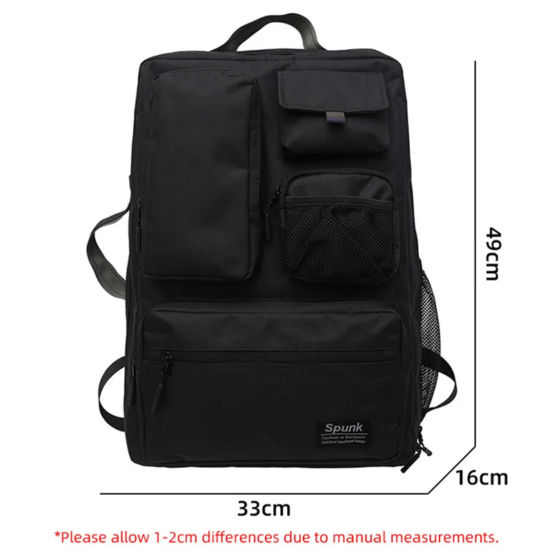 Men Women Travel Backpack Laptop Bag Large Capacity Casual Trip Schoolbag Multi-Pocket Nylon School Backpack for Student Female