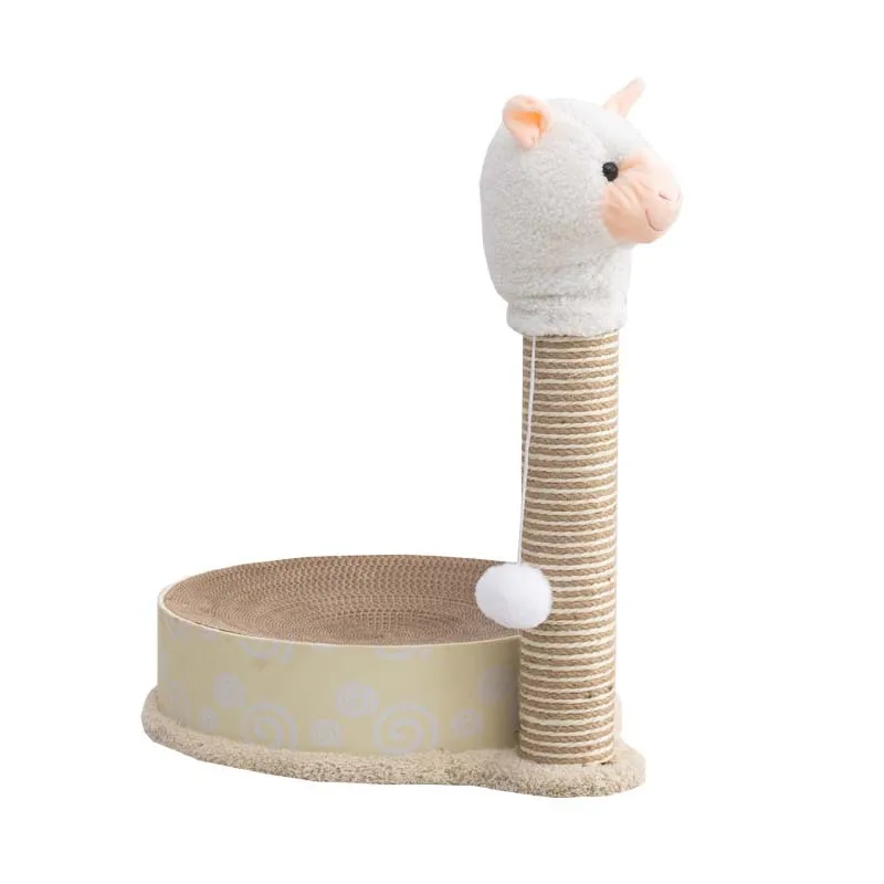 Giraffe-Shaped Cat Scratcher Tree Tower Indoor Cat Toy Mouse Hole Wooden Ball Interactive Kittens Premium Cat Scratching Post