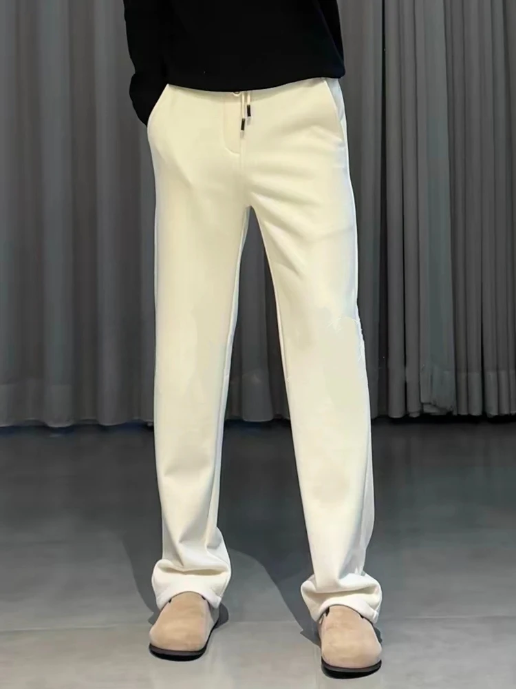 

Высококачественные мужские повседневные брюки: новые модные универсальные прямые брюки-чинос для осени и зимы