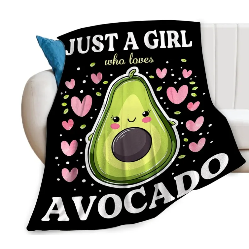 

Милое одеяло с принтом авокадо, подарок на диван-кровать, подходит для пар, женщин, девочек, детей и взрослых.