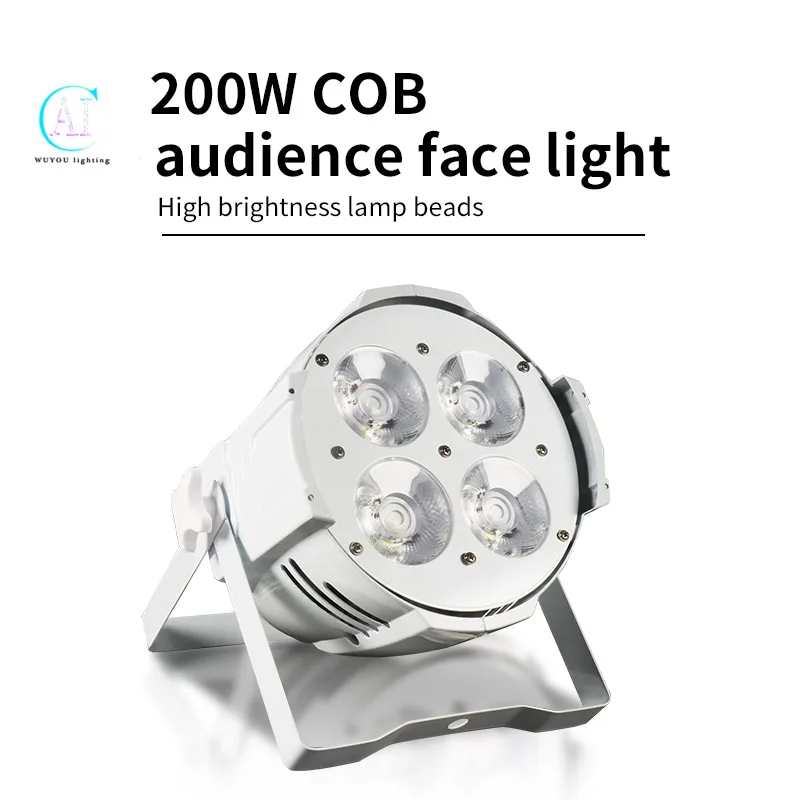 Stage Light 4x50w COB Par Light Warm White Cold White 2 in 1 LED Strobe Light DJ Disco Festival Lighting