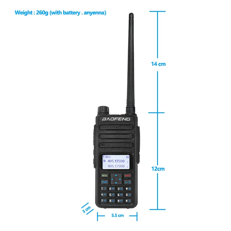 Baofeng Walkie Talkie Digital e Analógico, DR-1801UV, Upgrade Dual Time Slot, Rádio HAM bidirecional, DMR, Tierrol Nível II, Long Range