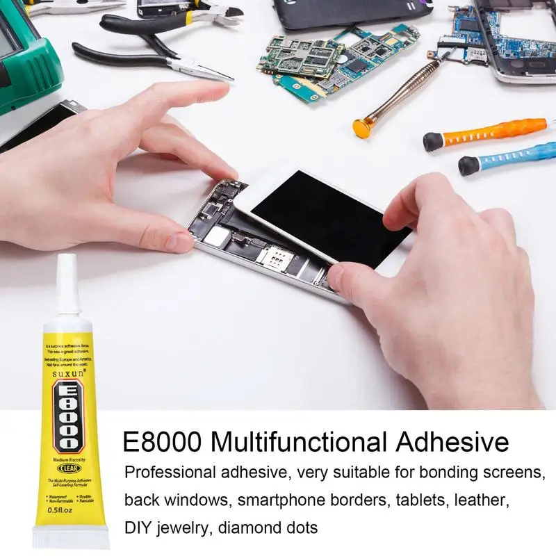 Rhinestone Glue For Fabric Multi-Purpose Liquid Clear Glue Removable Gluing Accessory For Rubber Paper Glass And Other Surfaces