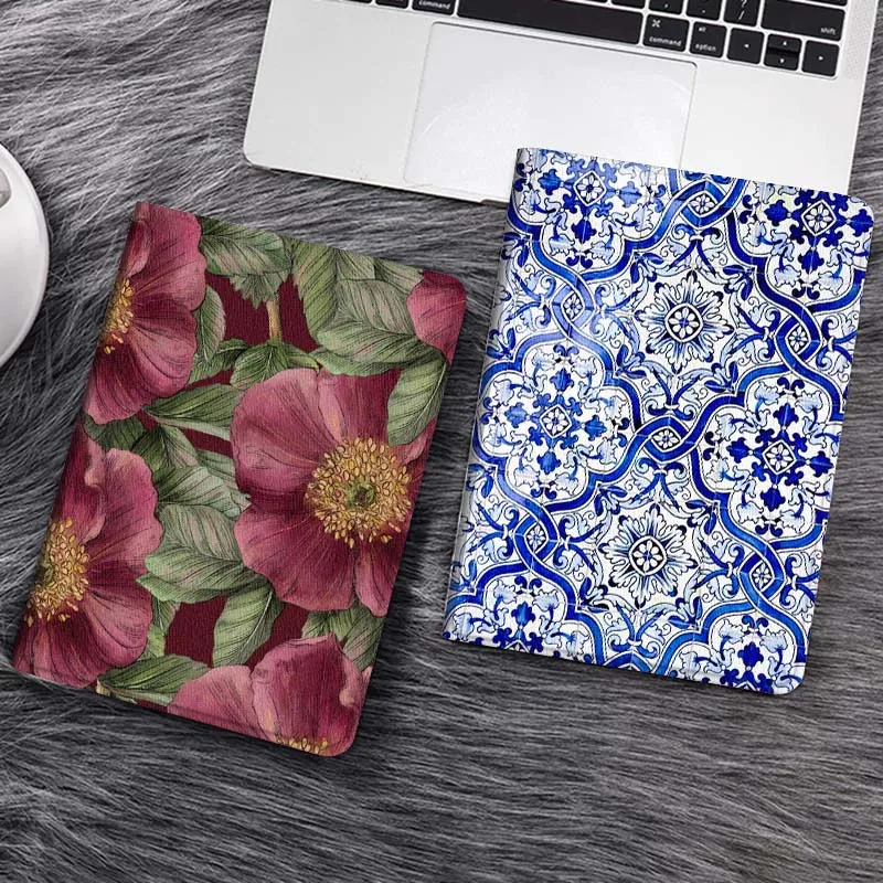 

Red Peony Leaf Pattern Gift Tablet Case For Samsung Galaxy Tab S7 S8 S9 S10 FE Lite