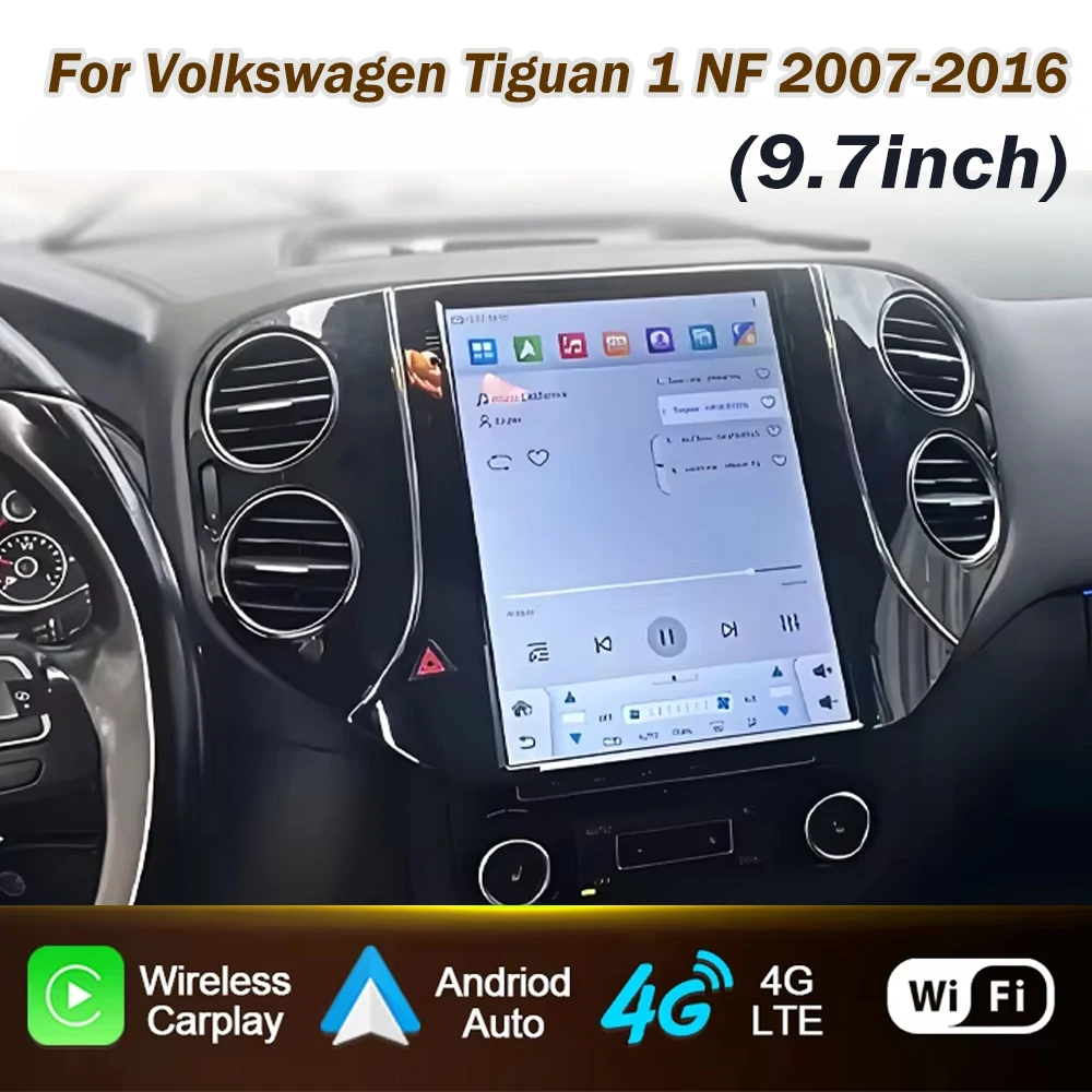 9.7 Inch Car Radio For Volkswagen Tiguan 1 NF 2007-2016 Android Carplay Auto Multimedia Carplay Video GPS Navigation Stereo DVD