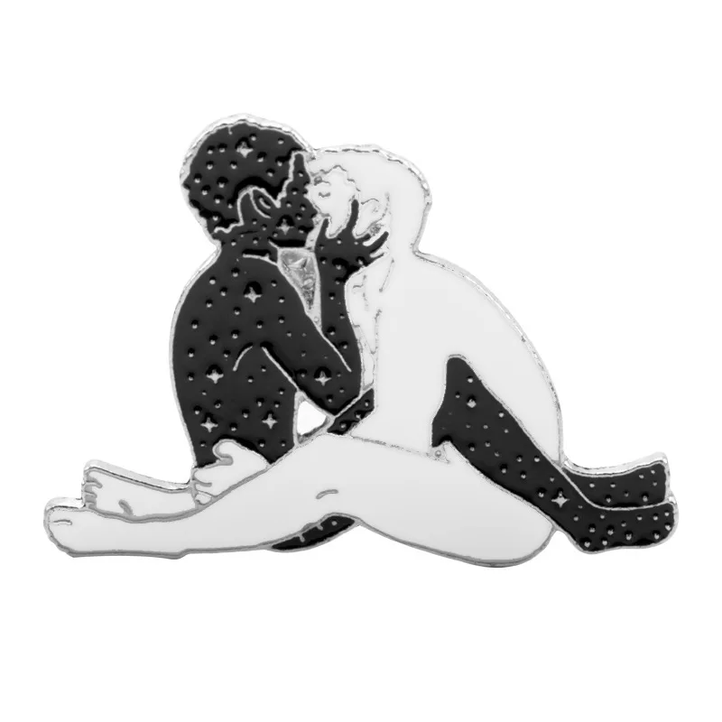 بروش من المينا للأزواج ، دبابيس من المينا للملابس وحقيبة الظهر ، إكسسوارات مجوهرات للأصدقاء ، سماء مرصعة بالنجم ، قبلة شاذة ، فخر