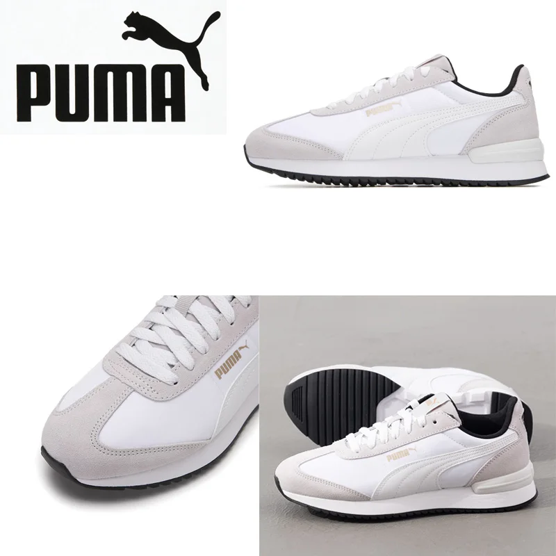 

PUMA Unisex White Grey Gold Low Top Sneakers 399250-11 Retro Casual Shoes