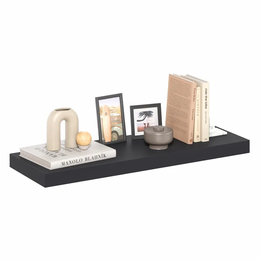 

TANNA 12 x 35 2-in Thick Invisible Brackets Floating Shelves Americano