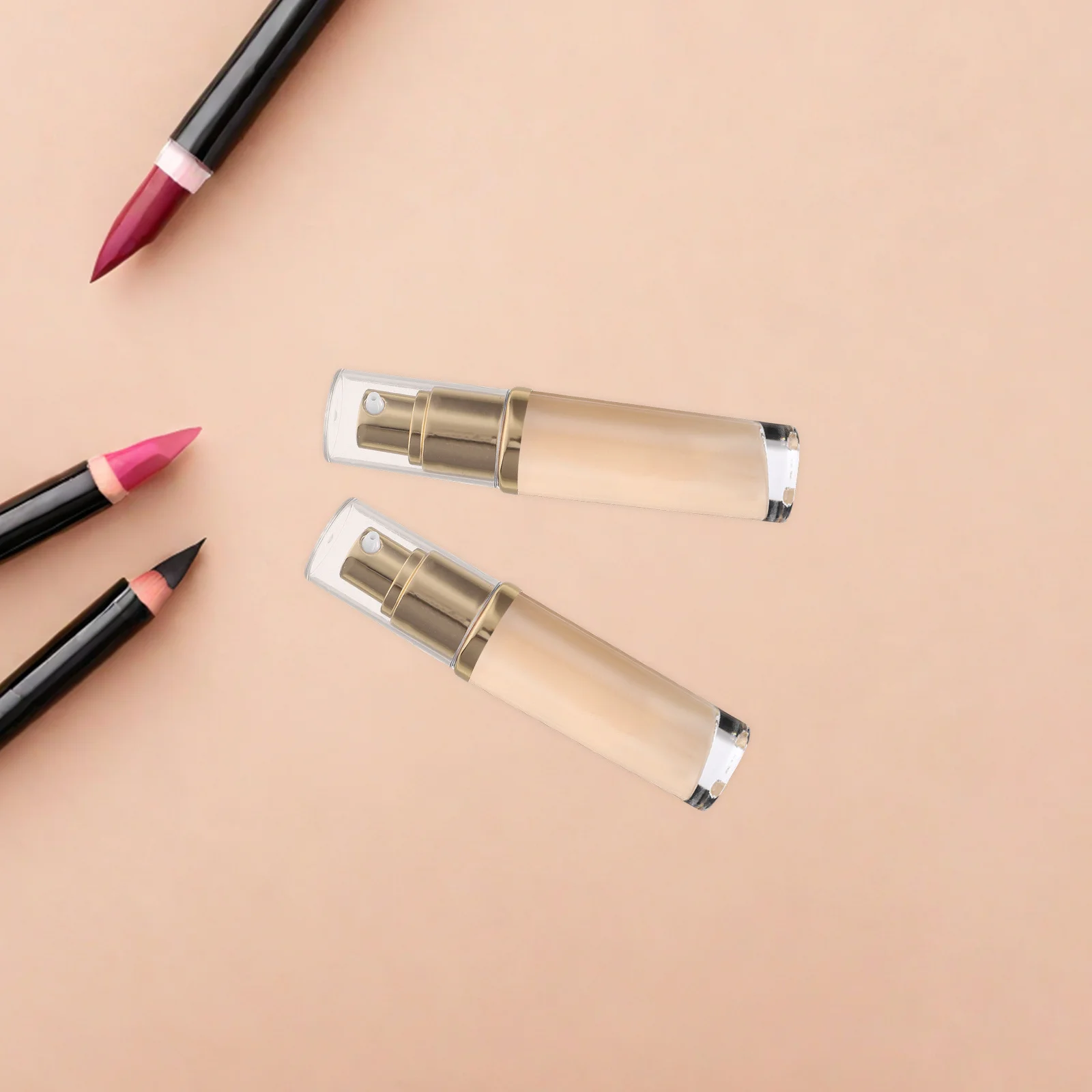 2 قطعة رأس المضخة لكريم الأساس السائل استبدال البلاستيك موزع السلس ماكياج الضغط مستحلب مضخة ملحق أداة العناية بالبشرة