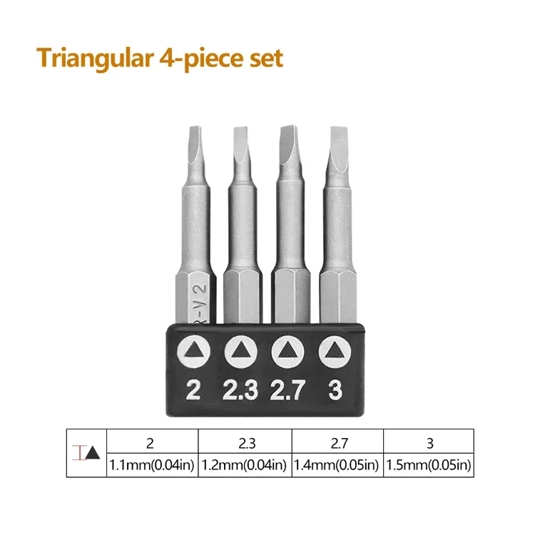 4-13-teiliges speziell geformtes Schraubendreher-Set, 50 mm, U-förmiges Y-Typ, dreieckiges inneres Pflaumentyp, Kreuz, drei Punkte, Schraubendreher-Bit-Werkzeuge – Detail 11