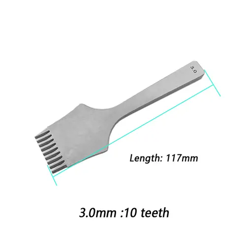 Leather Craft Punches Tool Set Pricking Iron French Chisel with Polished Prongs 2.7/3.0/3.38/3.85mm for Punching Stitching Holes - Image 10