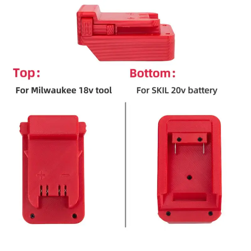 Battery Adapter for Skil 20v  Lithium Adapter Converter compatible To Milwaukee Tools Converter(Not include tools and battery)