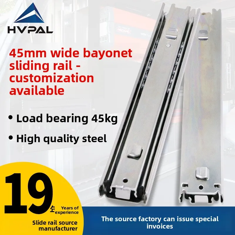 Cold Rolled Steel Clip In Drawer Slides Kg Stated Load Rating Compatible Tool Cabinet Replacement