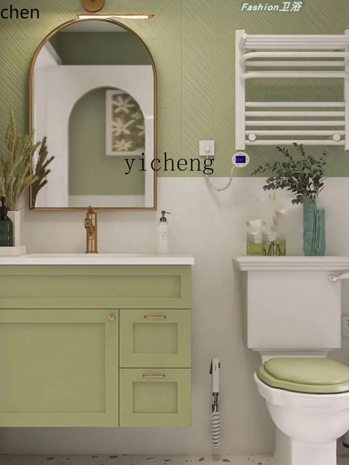 

PYH ceramic integrated basin bathroom cabinet combination washstand washbasin washbasin basin bathroom