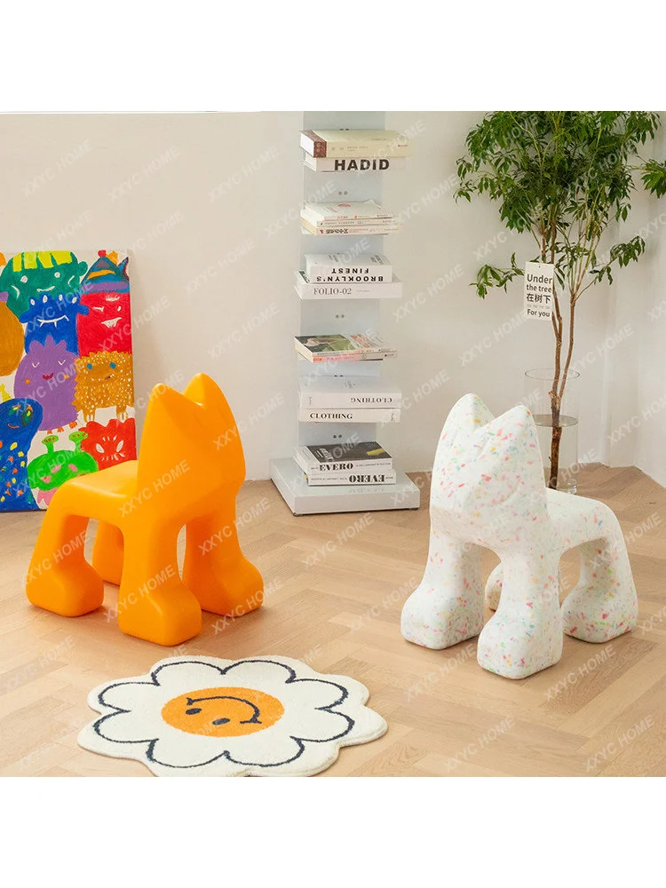 Creative Cute Chair Home Living Room Animal Seat Kitten Shape Stool