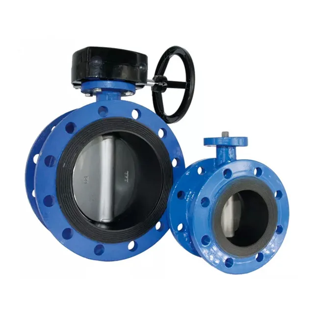 

Ductile iron rubber seal manual electric pneumatic double flanged butterfly valve 4 inch 10 Inch dn50 dn125 dn150 dn200 dn300