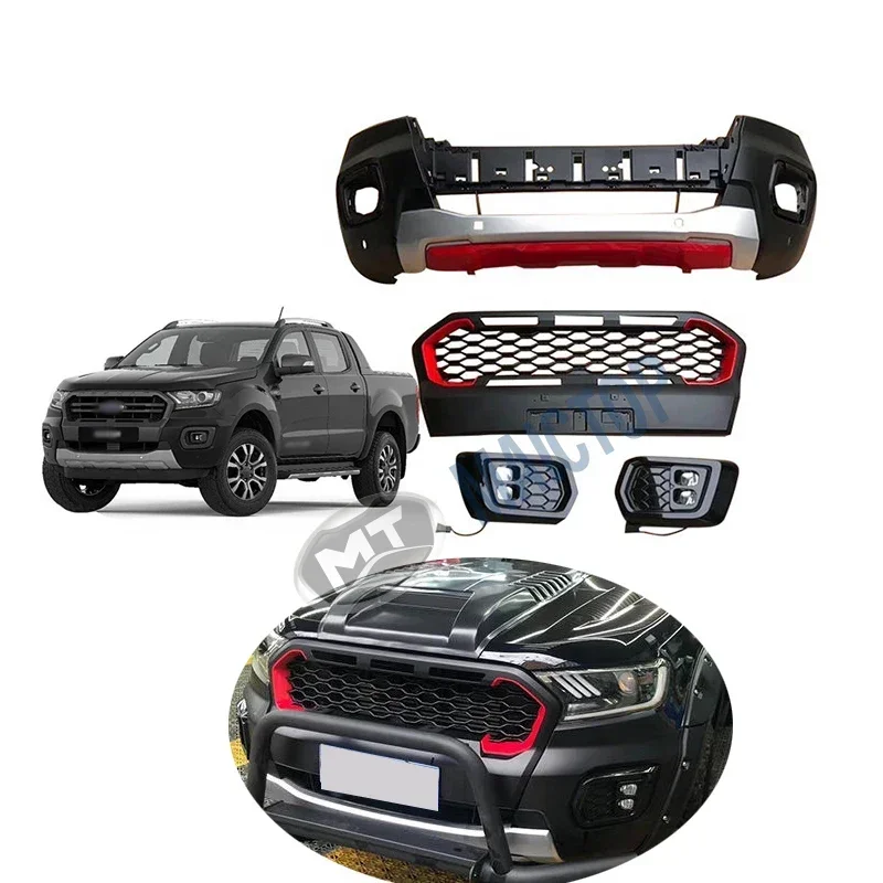 

MAICTOP car accessories facelift front bumper grill for ranger T7 2015 bodykit upgrade to T8 2018