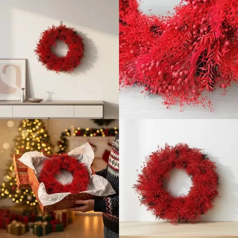 for Spring front door floral farmhouse wreath vine thanksgiving halloween christmas wall window decoration home 55cm