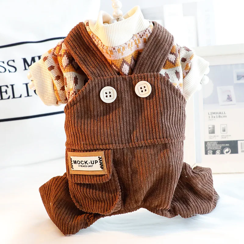 

Puppy Jumpsuit Winter Dog Clothes Small Dog Costume Yorkie Poodle Chihuahua Bichon Pomeranian Shih Tzu Schnauzer Pet Clothing