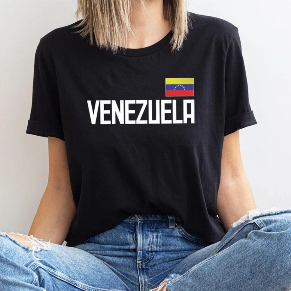 

Venezuelan Shirt Proud Venezuelan Design Tshirt Patriotic Flag T-Shirt Men Women Crewneck Cotton Tee Tops Printed Streetwear