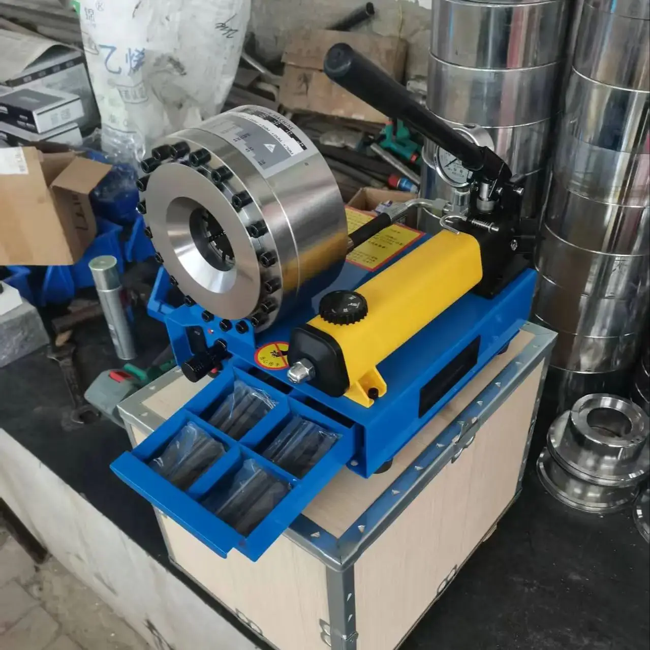 2SN 1inch Factory Sales Manual Hydraulic Hose Crimper P16Hp Manual Brake Hose Crimping Pressing Machine