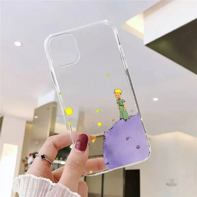 Cartoon The Little Prince The Earth Space Phone Case Fundas Shell Cover for Iphone 6 6s 7 8 Plus Xr X Xs 11 12 13 Mini  Pro Max