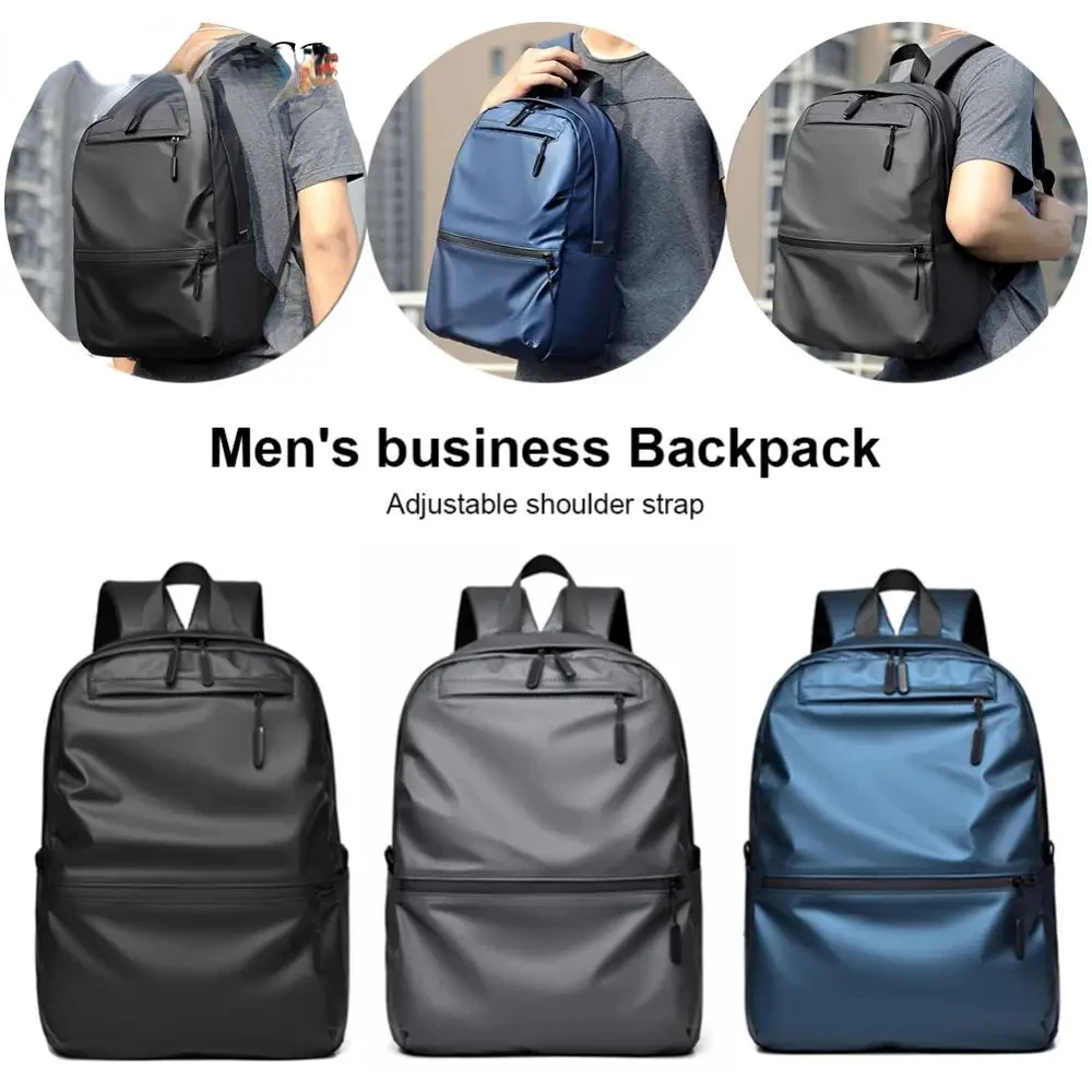 Waterproof Business School Laptop Backpack for Men Polyester Casual Rucksack with Soft Surface Design Lunch bags for men