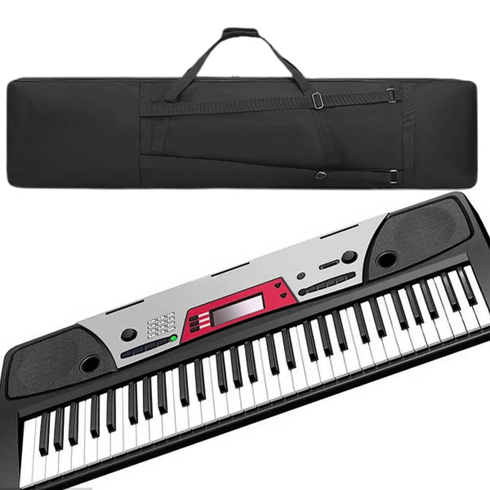 Durable Waterproof Electric Keyboard Soft Case Oxford Carry Bag for Electronic 88 Key Instrument with Sheet Music Pocket
