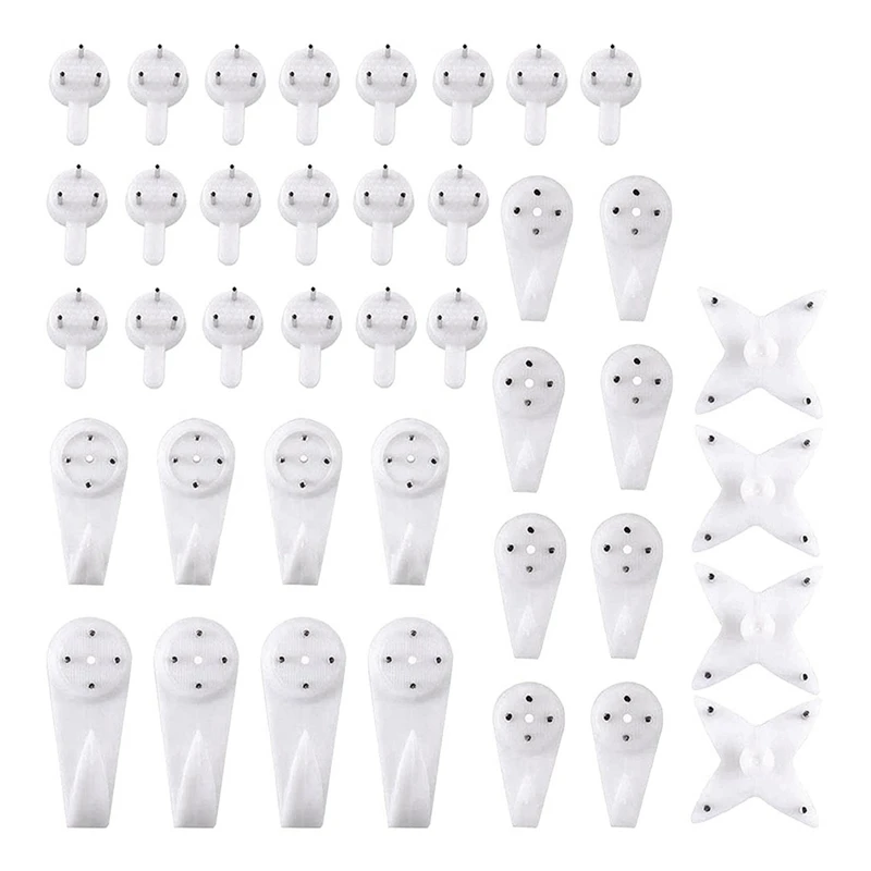 

120Pcs Invisible Nail Screws Wall Hooks Picture Hangers Traceless Photo Hook Picture Painting Frame Hanger