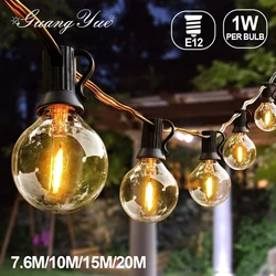 Vintage G40 String Light 220V 110V Retro Street Garland EU US Connectable Warm White Waterproof Wedding Party Decoration Outdoor