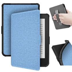 Fabric Soft Case with Hand Strap for Kobo 1/2/3 Smart Cover for Tolino vision 1/2/3/4 Magnetic Protective Shell