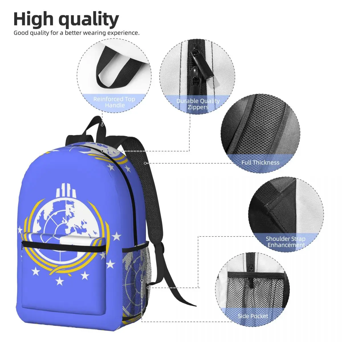 Into Hell Liberty Diving Earth For Super Backpack Student BookBag Children School Bag Computer Shoulder Bags for Men Women