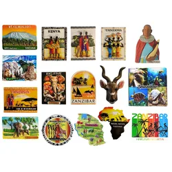 Africa Tanzania Tourist Souvenir Magnetic Sticker Fridge Magnetic Refrigerator Decoration Articles Handicraft Gifts