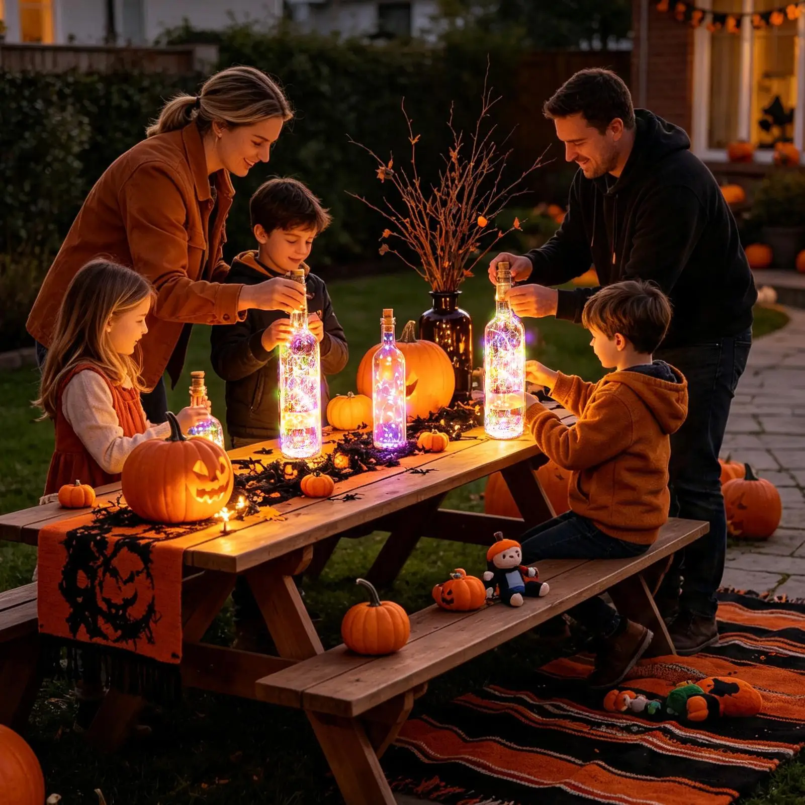 Solar Wine Bottle Lights 6 Pieces LED Waterproof Decoration Bottle Lights With Cork For Dining Table Garden Path Home Drinking - view 2