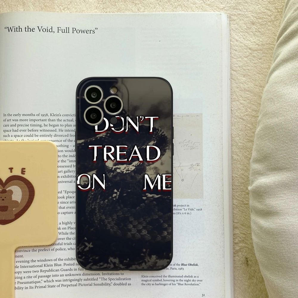 dont tread on me  Phone Case FOR IPhone 15 14 11 12 Pro 8 7 15 Plus 13 Pro MAX XR XS MINI SE 2024 Black Covers