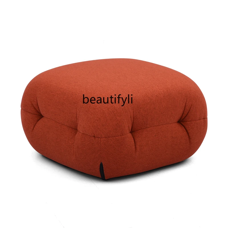 Lamb fleece sofa pier wabi sabi creative cloud stool bread-shaped seat pier shoe change low stool