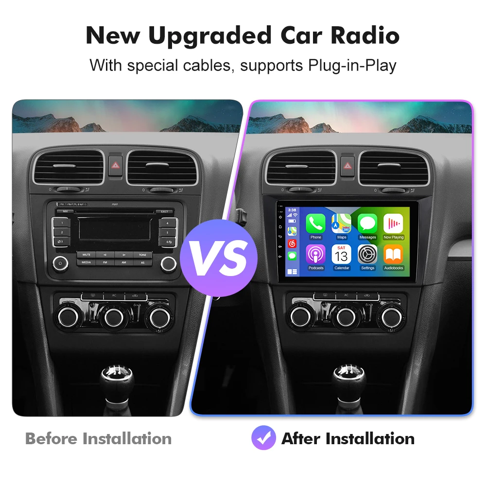 Android 13.0 Car Multimedia Player For VW Volkswagen Golf 6 2008-2016 Autoradio Navigation Camera 4G Carplay Android Auto