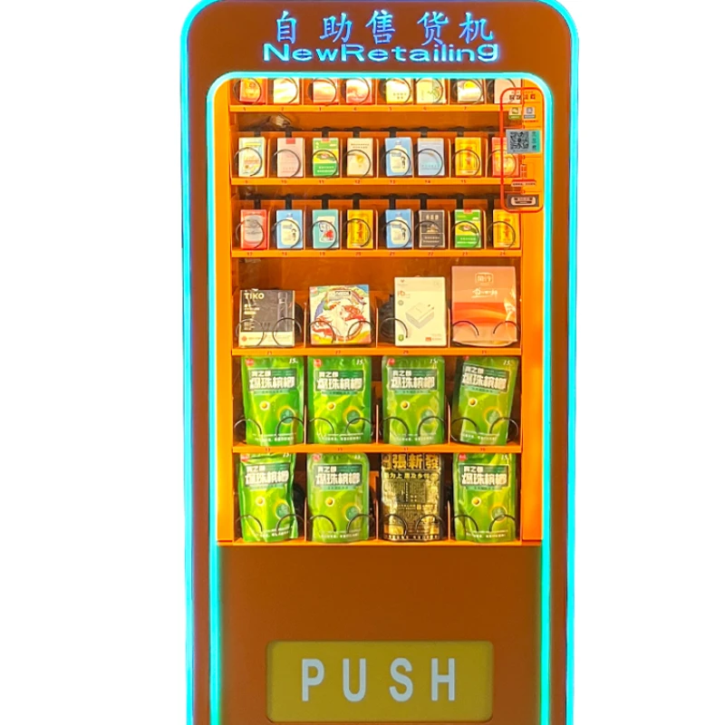 Smart QR Code Scanning Vending Machine 24-Hour Unmanned Cigarette Drinks Snacks Buffet Vending Machine