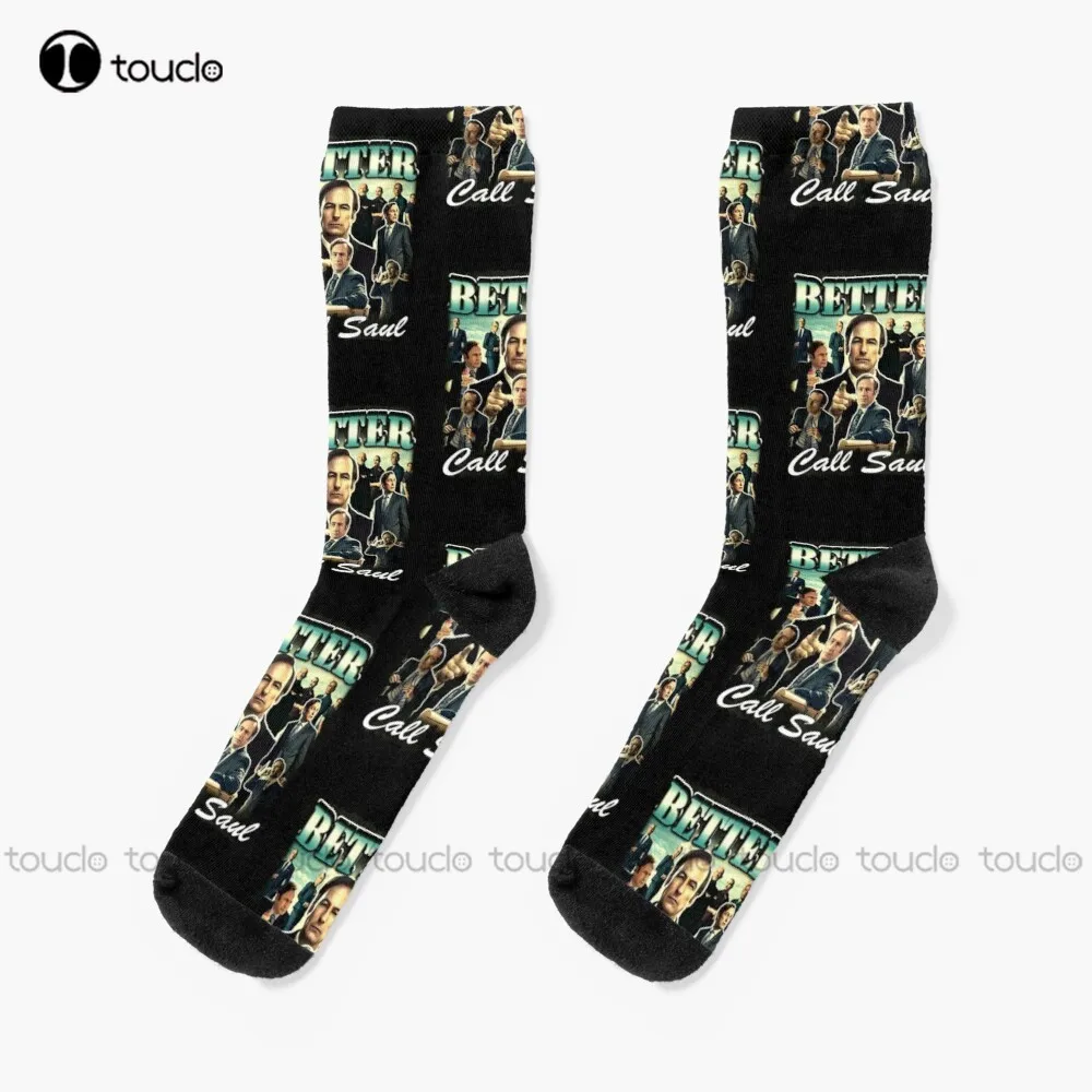 Better Call Saul Vintage Socks Black Socks Men 360° Digital Print Christmas New Year Gift Creative Funny Socks Halloween New Art