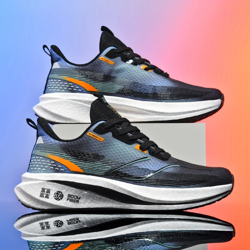 

Men's sports shoes, lightweight carbon plate racing running shoes, winter shock absorption, anti slip, wear-resistant, breathabl