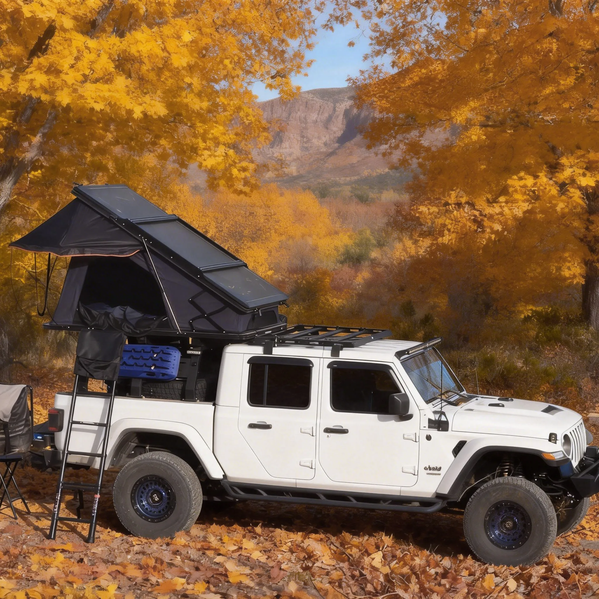 

Roof Top Tent Hard Shell 4 Person Aluminum Camping Waterproof Solar Panel RoofTop Tent for Camping&Hiking