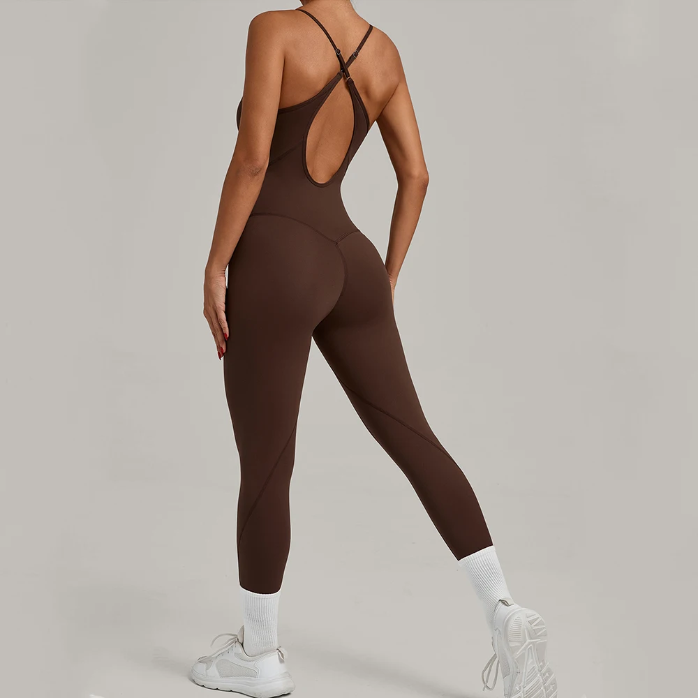 

Yoga Jumpsuit Women Tracksuit Buttock lifting Rompers Cross Shoulder Strap One Piece Outfit Fitness Bodysuit Workout Clothes