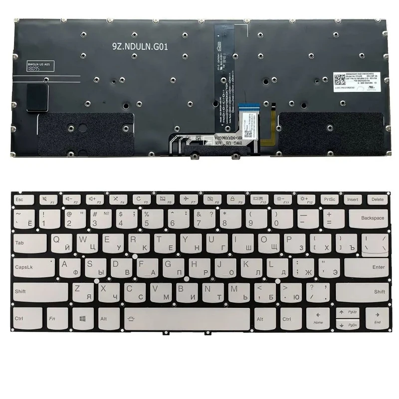 XIN-Russian-US layout Backlit Laptop Keyboard For Lenovo Yoga 930-13IKB C930-13IKB Yoga 7 Pro-13IKB with Backlit