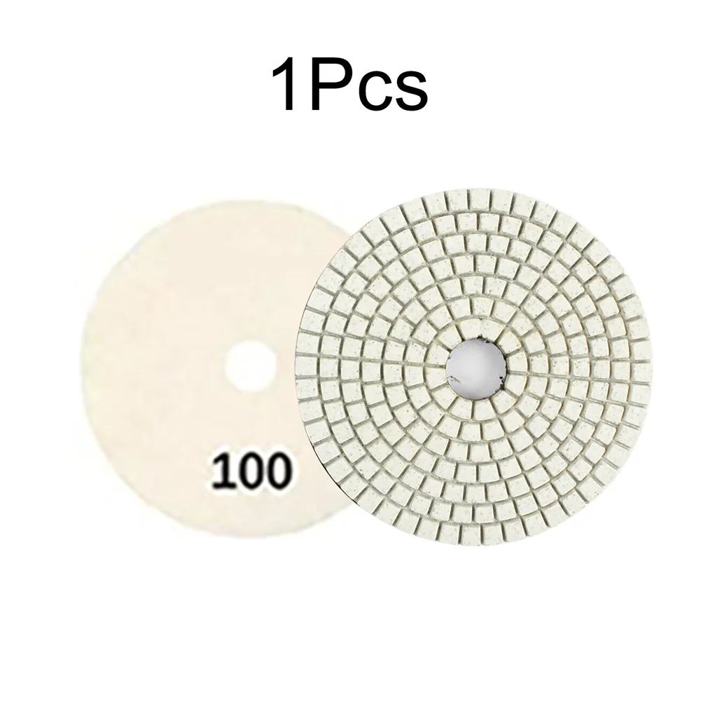 1pc 4inch Wet/Dry Diamond Polishing Pads Granite Concrete Marble Glass Stone Sanding Disc 30-10000 Grit