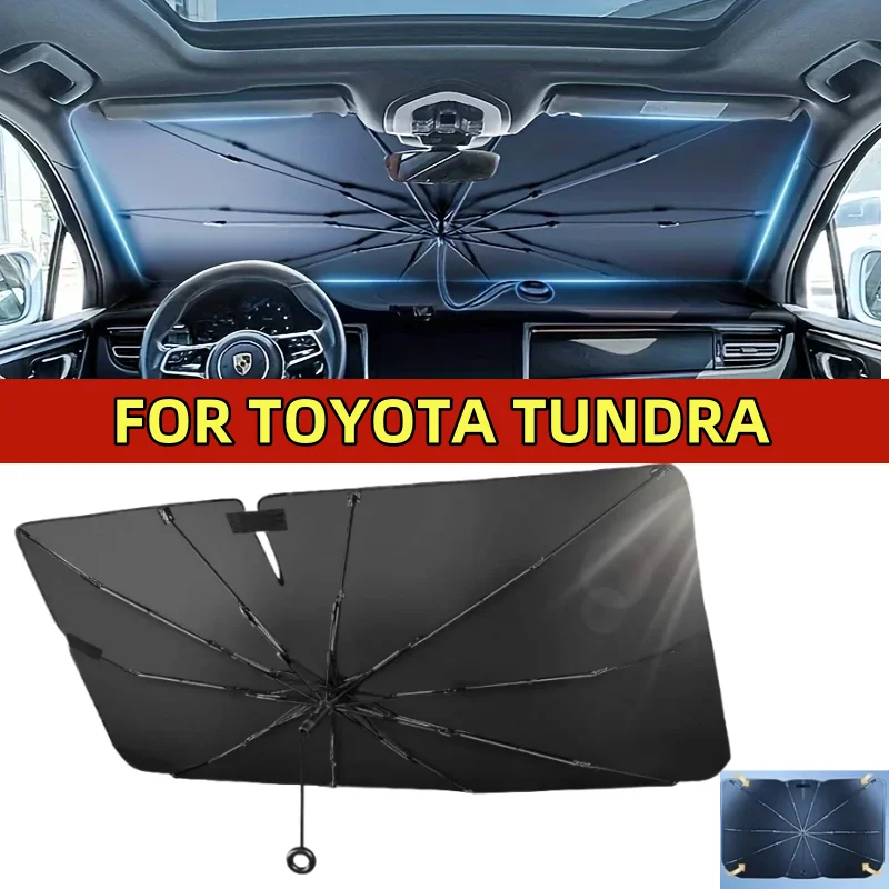 

Для TOYOTA TUNDRA автомобильный зонт от солнца, складной передний зонтик от солнца на лобовом стекле, тип солнцезащитного козырька, автомобильный зонт, тянущее кольцо